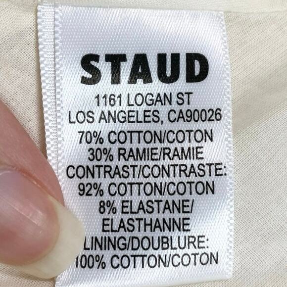 Staud Hightide Asymmetrical Strapless Maxi Dress In Cream 4 NWT - Picture 10 of 10